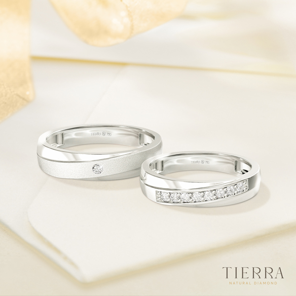 Mẫu nhẫn cưới đẹp NCC2029 có thiết kế tương đồng phối hợp hài hòa với nhau